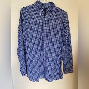 Ralph Lauren 1XB Blue plaid Performance Button-down shirt